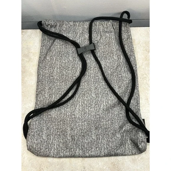 Geckobrands Drawstring Backpack Black‎ Gray Sports Bag - Picture 2 of 11